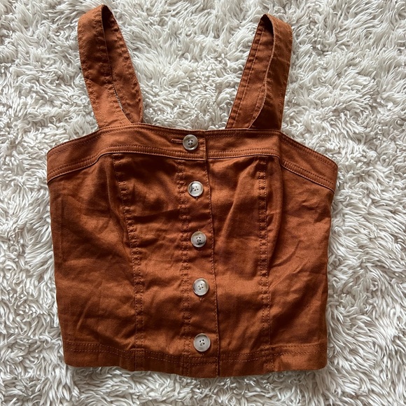 Banana Republic Orange Button Tank Top - Picture 3 of 10